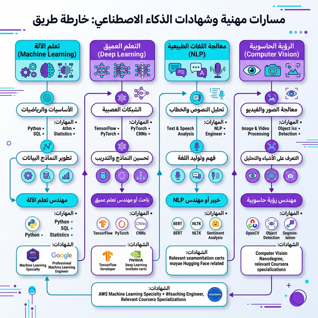 مسارات شهادات الذكاء الاصطناعي