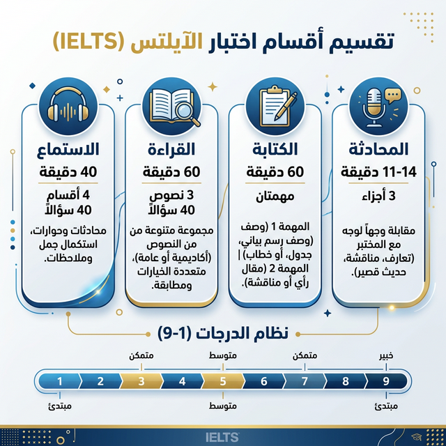 أقسام اختبار IELTS