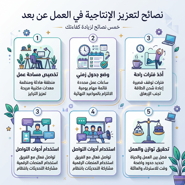 نصائح العمل عن بُعد