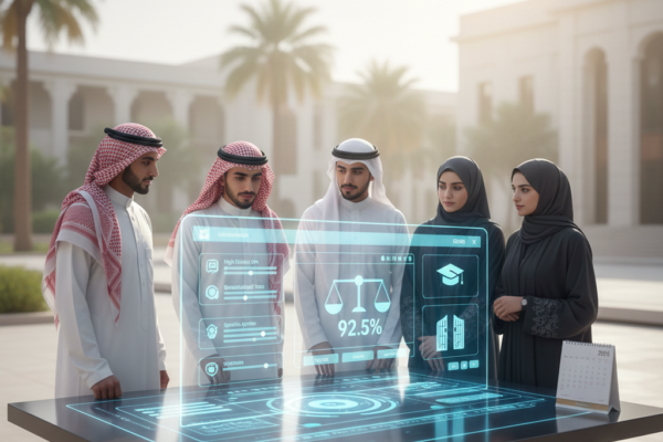 صورة توضيحية لـ كيفية حساب النسبة الموزونة للقبول في الجامعات السعودية 2026- دليل شامل